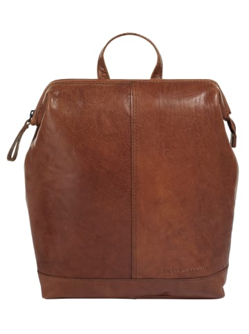 SPIKES & SPARROW Rucksack echt Leder in cognac