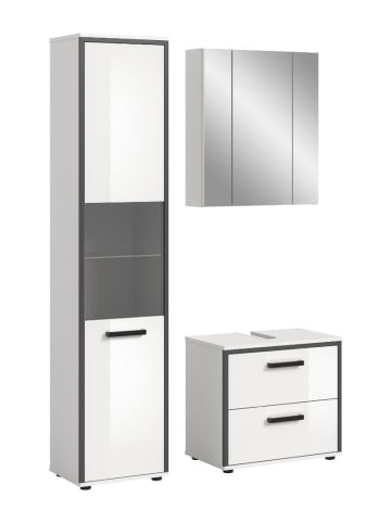 ebuy24 Badmöbelset Kojak Weiß 115 x 37 cm