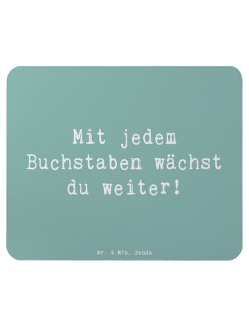 Mr. & Mrs. Panda Mauspad Spruch Schulanfang Inspiration mit Spruch in Meeresbrise