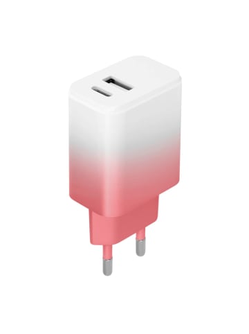 Anycubic Setty Ladegerät USB + USB-C 20W LSIG-AC-20 weiß-rosa Farbverlauf
