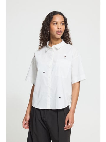 ICHI Hemd kurzarm IHLELAYA Baggy fit in Cloud Dancer