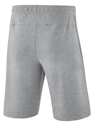 erima Kinder Essential Sweatshorts in hellgrau melange/schwarz