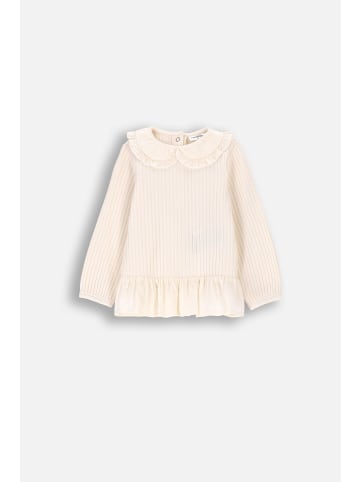 Coccodrillo T-Shirt mit langen Ärmeln in ecru