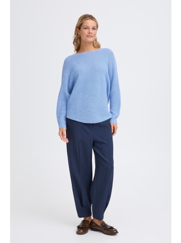 Fransa Strickpullover langarm FRERETTA Loose fit in Della Robbia Blue Melange