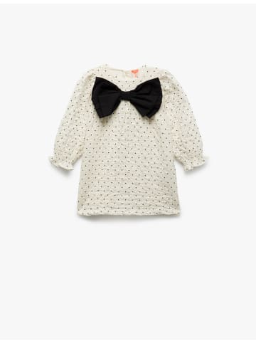 KOTON Kleid in Ekru Gemustert