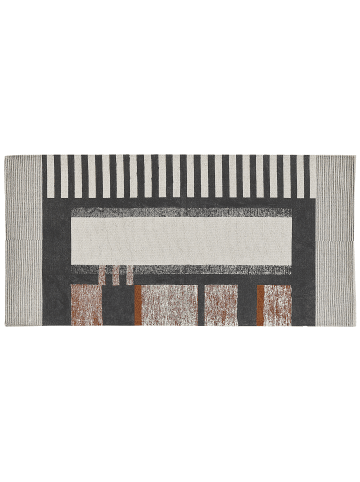 Beliani Kurzflor KAKINADA in Bunt/Schwarz/Beige - (W) 80 x (H) 1 x (L) 150 cm