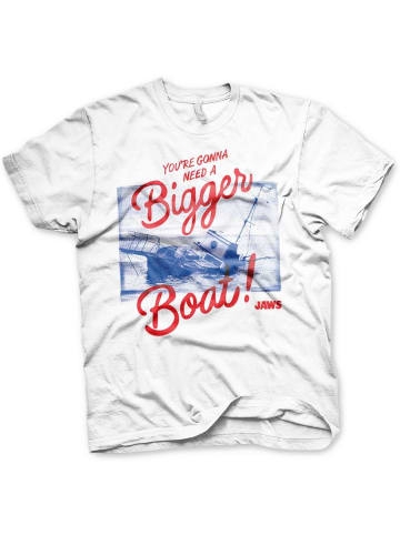 Jaws T-Shirt "Youre Gonna Need A Bigger Boat Big Tall T-Shirt" in Weiß