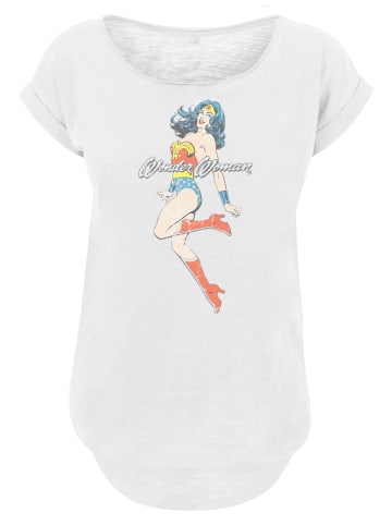F4NT4STIC Long Cut T-Shirt DC Comics Wonder Womand Classic Jump in weiß