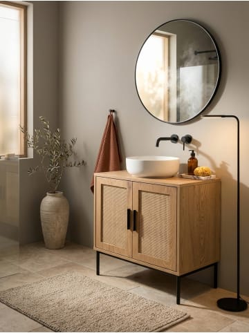 KADIMA DESIGN Waschbeckenunterschrank Eiche-Optik 60x60x40 cm mit Türen,