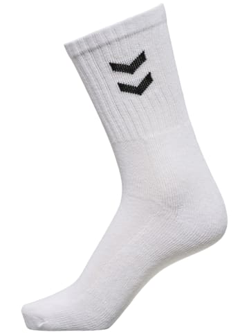 Hummel 6-er Set Sport Freizeit Basic Socken mit Logo in Weiß-2