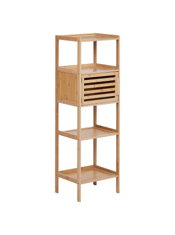 Beliani Badezimmerregal LAFAYETTE in Braun - (W) 36 x (H) 114 x (L) 30 cm