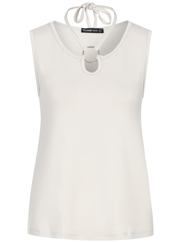 Cloud5ive Cloud5ive Cloud 5ive Viscose Neckholder Top with Ring-Detail in beige