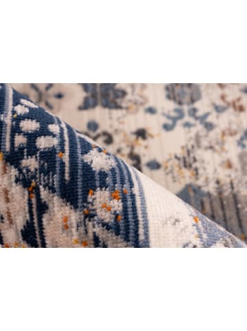 Kayoom Kurzflor Teppich Anouk 925 in multi - blau - rechteckig