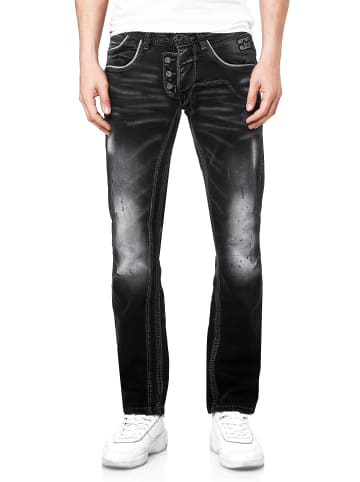 Rusty Neal Jeans Hose "RUBEN" Black Used in Anthrazit
