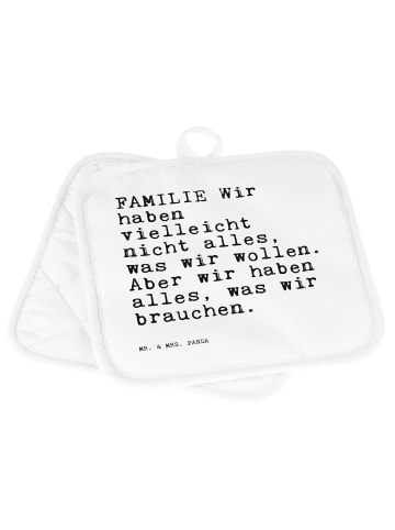 Mr. & Mrs. Panda Topfuntersetzer FAMILIE Wir haben vielleicht...... in Weiß