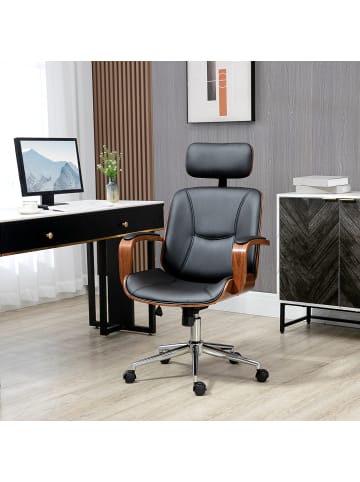 Vinsetto Bürostuhl-66L x 65B x 115-125H cm-Schwarz