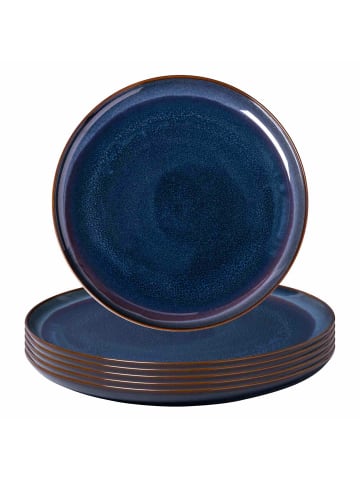 like. by Villeroy & Boch 6er Set Speiseteller Crafted Denim in ø 29 cm in dunkelblau