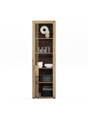 ebuy24 Vitrinenschrank Fly Eiche 57 x 34 cm