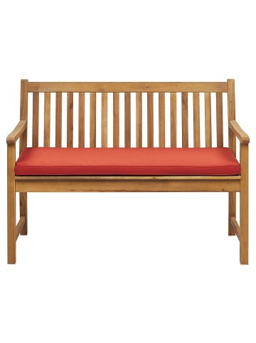 Beliani Gartenbank VIVARA in Braun/Rot - (W) 120 x (H) 88 x (L) 61 cm