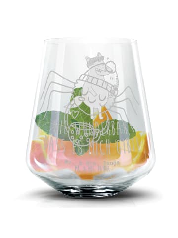 Mr. & Mrs. Panda Blümchentail Glas Spinne Agathe Kaffee ohne Spruch in Transparent