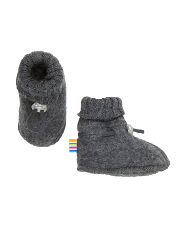 Joha Booties Krabbelschuhe Merino-Wolle in coke melange