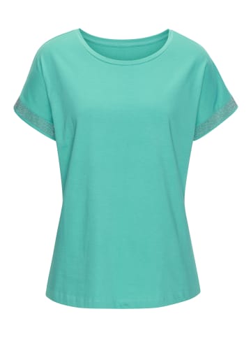 LASCANA Kurzarmshirt in smaragd
