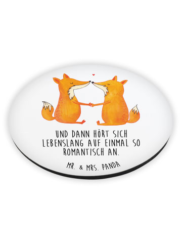 Mr. & Mrs. Panda Haftmagnet Füchse Liebe mit Spruch in Weiß
