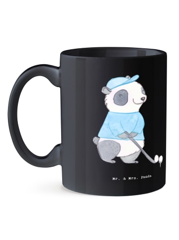 Mr. & Mrs. Panda Teebecher Golf Eleganz mit Spruch in Schwarz