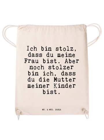 Mr. & Mrs. Panda Stoffbeutel Ich bin stolz, dass... mit Spruch in Creme