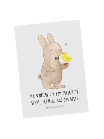 Mr. & Mrs. Panda Fotokarte Hase Küken mit Spruch in Weiß
