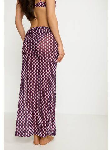 LSCN BY LASCANA Meshrock in rot-blau-beige bedruckt