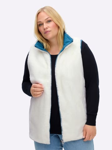 sheego Wende-Weste in topas-ecru