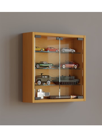 ebuy24 Vitrinenschrank Mandosa Braun 40 x 10 cm