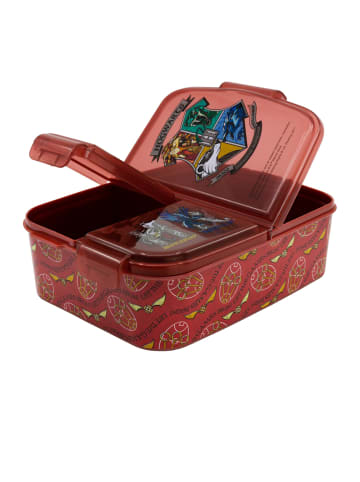 Harry Potter School Shields Kinder Premium Brotdose Lunchbox mit 3 Fächern in Rot