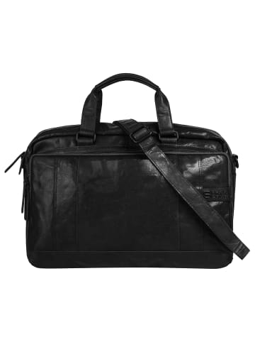 SPIKES & SPARROW Reisetasche echt Leder in schwarz