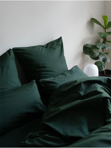 Erlich Textil  Cotton Select Spannbettlaken aus Bio-Baumwolle - Fadendichte 200 in waldgrün