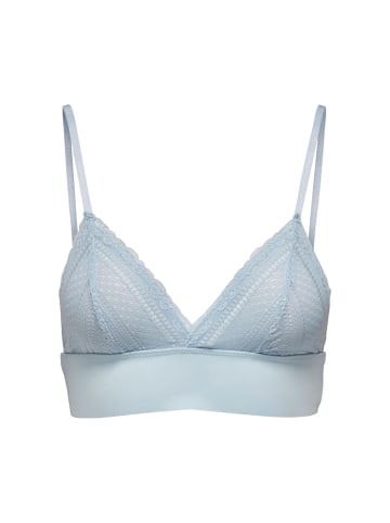 ONLY Spitzen Triangel BH Lace Bralette Bustier ONLLAURA in Blau