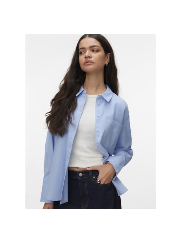 Vero Moda Langarmbluse in brunnera blue