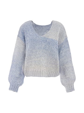 myMo Pullover in BLAU WOLLWEISS