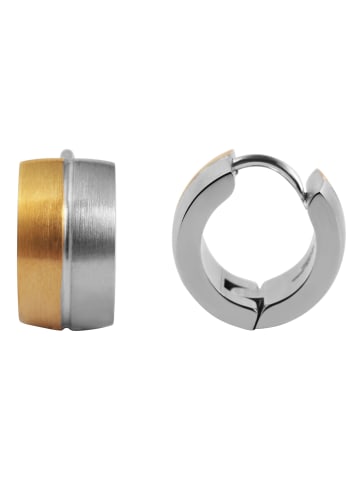 Adeliás Damen Ohrringe – Klappcreole aus Edelstahl in weiß