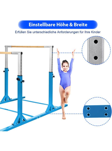 COSTWAY Gymnastik Turnreck bis 100kg belastbar in Blau