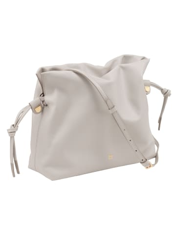 DuDu Umhängetasche Leder 26 cm in pearl grey