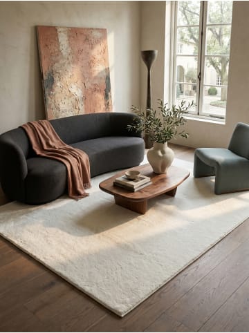 KADIMA DESIGN Läufer Uni rutschhemmend pflegeleicht Wohnzimmer Schlafzimmer Flur in Creme
