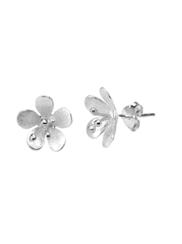 Bungsa Ohrstecker in Silber