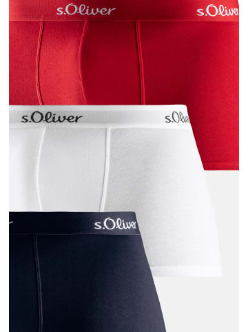 S. Oliver Retro Short / Pant Basic in Rot / Dunkelblau / Weiß