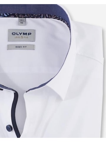 OLYMP  Hemd Level Five, body fit in Weiß