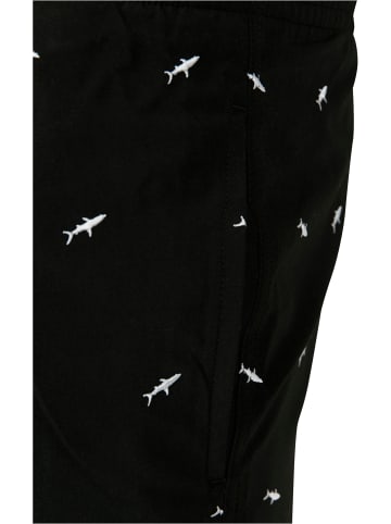 Urban Classics Badeshorts in shark/black/white