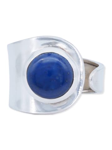 mantraroma 925er Silber - Ringe verstellbar mit Lapis Lazuli