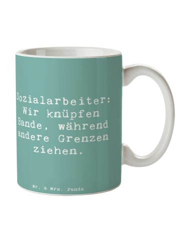 Mr. & Mrs. Panda Kaffeetasse Spruch Sozialarbeiterin Einheite knüpf... in Meeresbrise