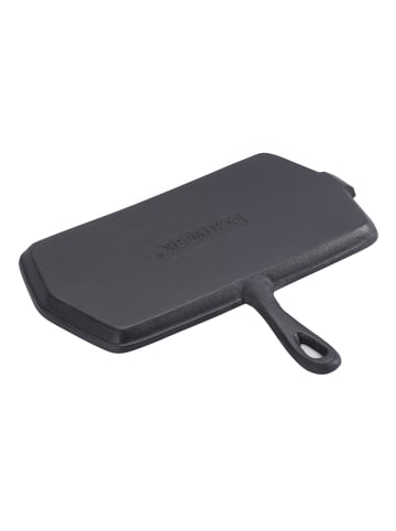 Echtwerk Gusseiserne Grillpfanne eckig in Schwarz